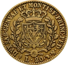 Marengo Italiano - 20 Lire del Regno Di Sardegna - Carlo Felice