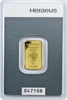 Heraeus 5 Grammi d'Oro