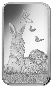2023 Lingottino d'Argento PAMP 1oz Anno del Coniglio