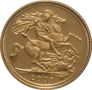 2001 Mezza Sterlina - Elisabetta II - Quarto Ritratto con Diadema - Proof senza Confezione