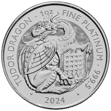 2024 Drago dei Tudor - Bestie dei Tudor Moneta da 1 oz. di platino
