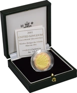 2001 - Proof 2 Pound d'Oro - Marconi, Trasmissione Wireless