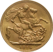 1914 Sterlina d'Oro - Giorgio V - Londra