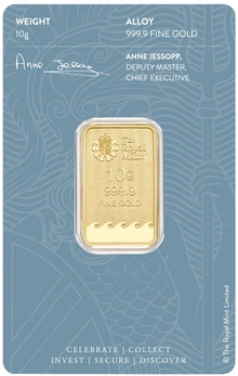 Lingotto d'oro da 10 g Britannia coniato