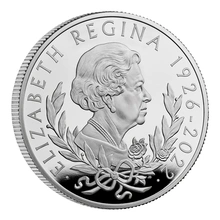 2022 Sua Maestà la Regina Elisabetta II Moneta d'argento da 1oz Proof confezionata