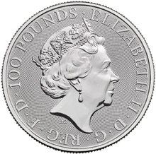2021 Cavallo Bianco di Hanover di Platino 1oz - Queen's Beast