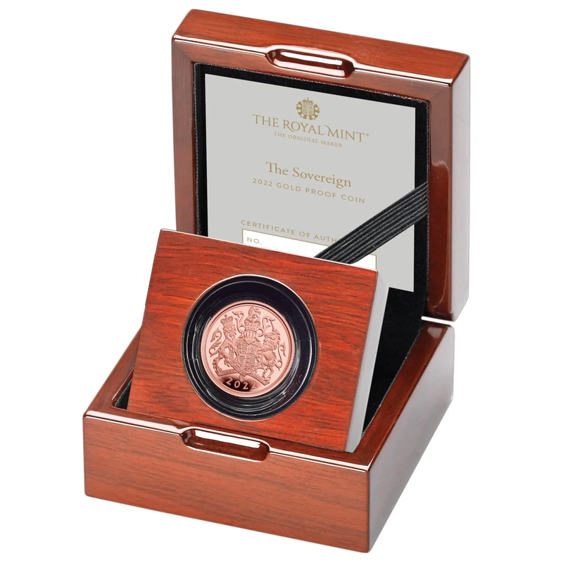 2022 Sterlina d'Oro Proof in Cofanetto