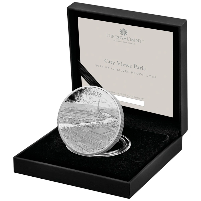 2024 - Parigi - Moneta d'Argento Proof 1oz Seie City Views