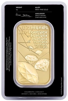 Lingotto d'oro 1oz - James Bond 007 'I Diamanti sono per sempre'