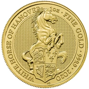 2020 Cavallo Bianco di Hanover d'Oro 1oz - Queen's Beast