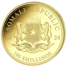 2024 Moneta d'Oro 1/10oz con Elefante Somalo