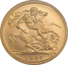 1987 Mezza Sterlina - Elisabetta II - Terzo ritratto - Corona Anziana - Proof con Confezione
