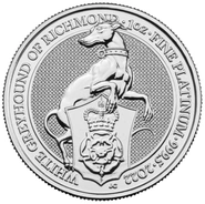 2022 Levriero Bianco di Richmond di Platino 1oz - Queen's Beast