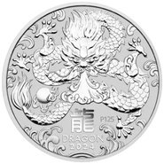 2024 1oz Moneta d'Argento Anno del Drago Perth Mint