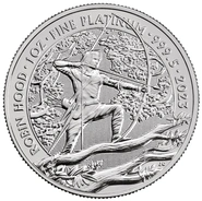 Moneta di Platino 2023 Robin Hood Miti & Leggende