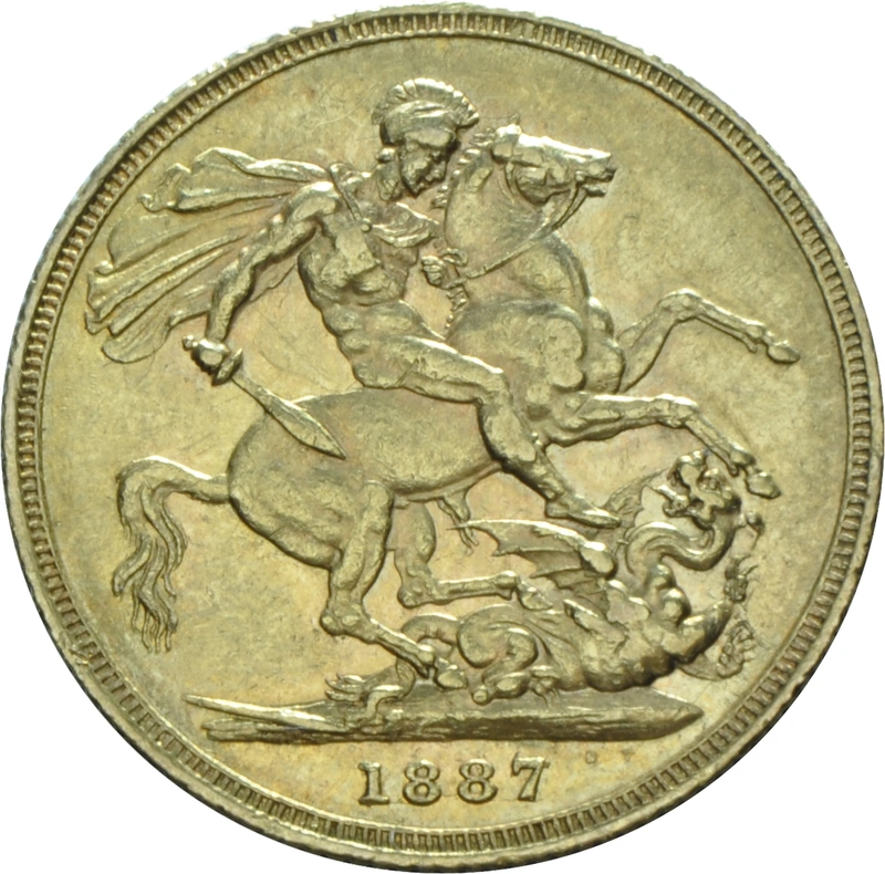 1887 Sterlina - Vittoria Giovane - M