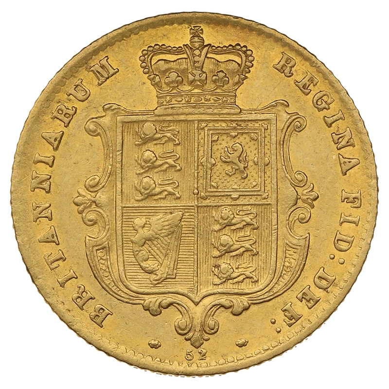 1865 Mezza Sterlina - Vittoria Giovane - Stemma Coronato - Londra