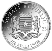 2023 Moneta d'Argento 1oz con Elefante Somalo