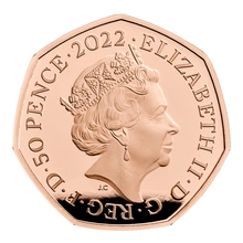 2022 25° Anniversario di Harry Potter - Hogwarts Express - Moneta d'Oro Proof 50p