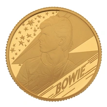 2020 Moneta d'oro Music Legends 'David Bowie' 1/4oz - Proof in cofanetto