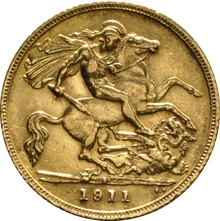 1911 Mezza Sterlina - Giorgio V - S