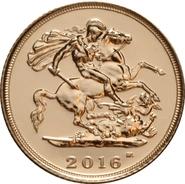 2016 Mezza Sterlina d'Oro