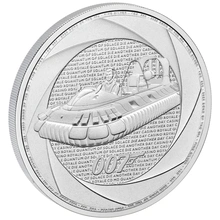 2025 Sei decenni di 007, Bond degli anni 2000 Moneta d'argento da 1 oz.