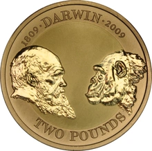 2009 - Proof 2 Pound d'Oro - Charles Darwin