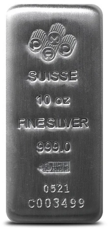 PAMP 10oz Lingotto d'argento colato