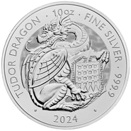2024 Drago dei Tudor - Bestie dei Tudor - Moneta d'argento da 10 once