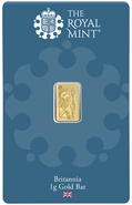 NUOVO Lingottino d'oro Britannia 1g