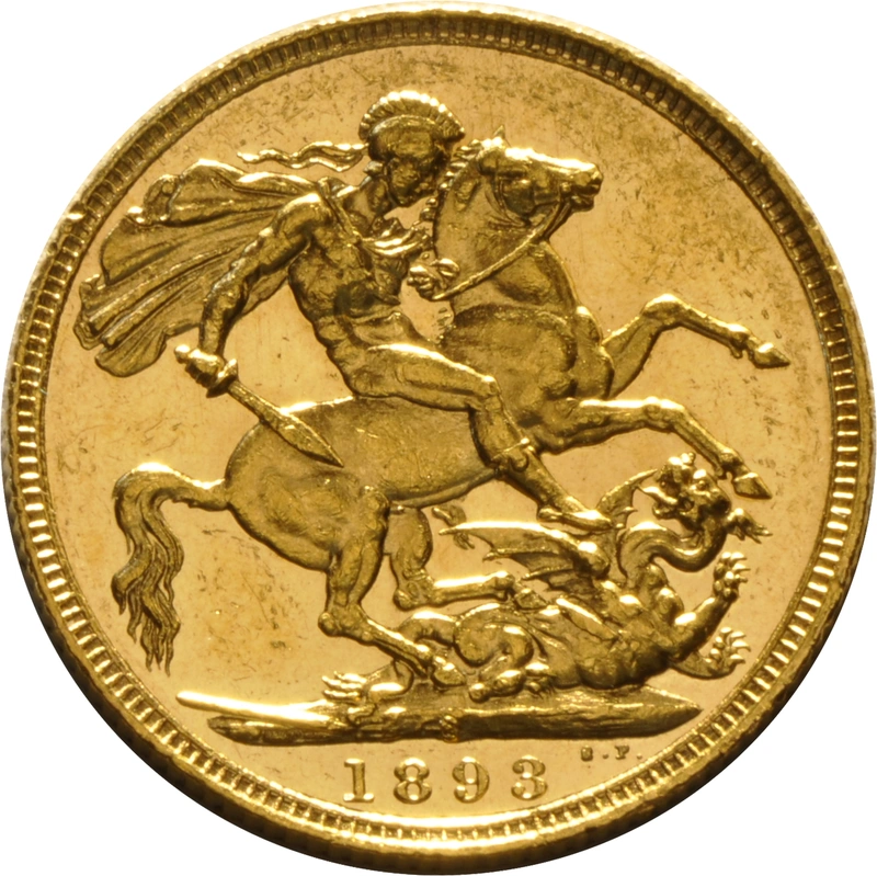 1893 Sterlina d'Oro - Vittoria Testa Velata - S