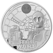 2023 Star Wars - R2-D2 e C-3PO - Moneta d'argento proof da 1oz confezionata