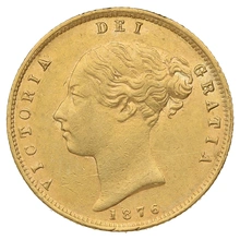 1876 Mezza Sterlina - Vittoria Giovane - Stemma Coronato - Londra