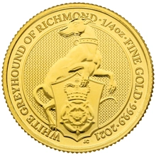 2021 Levriero Bianco di Richmond d'Oro 1/4oz - Queen's Beast