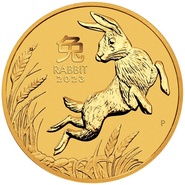 Anno del Coniglio d'oro 2023 1/10oz - Perth Mint