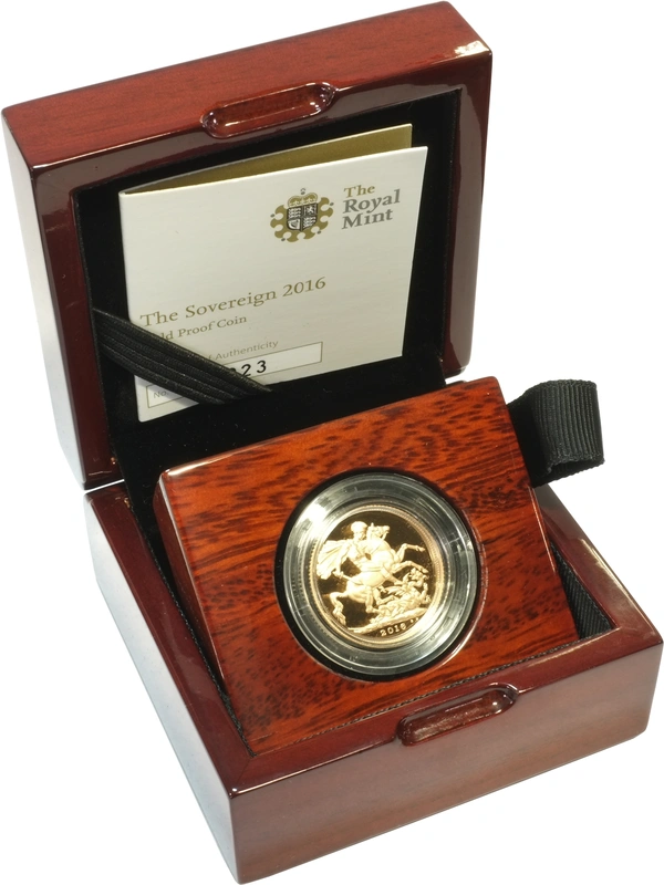 Gold Proof 2016 Sovereign - Butler Effigy Boxed
