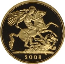 2008 Mezza Sterlina - Elisabetta II - Quarto Ritratto con Diadema - Proof senza Confezione