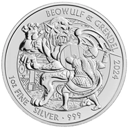 2024 Beowulf & Grendel Moneta d'Argento 1oz - Serie Miti & Leggende