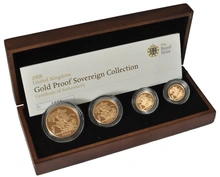 2008 Proof Sterline d'Oro - Cofanetto da 4 Monete