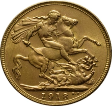 1918 Sterlina d'Oro - Re Giorgio V - I