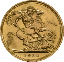 1964 Sterlina - Elisabetta II - Fiocco