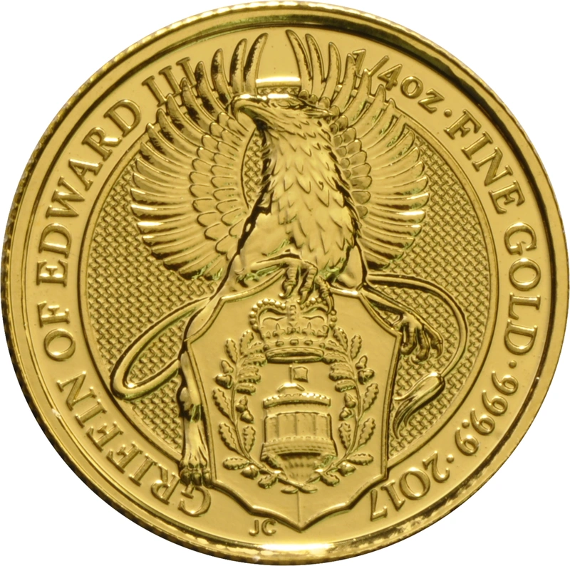 Grifone di Edoardo III d'Oro 1/4oz - Queens Beast