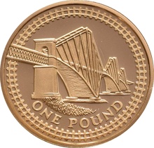 2004 Proof £1 d'Oro - Valuta UK - Quarto Ponte