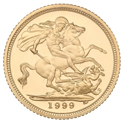 1999 Mezza Sterlina - Elisabetta II - Quarto Ritratto con Diadema - Proof senza Confezione