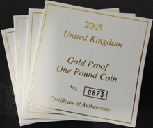 2004 - 2007 Proof £1 d'Oro - Valuta UK - Collezione i Quattro Ponti