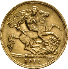 1911 Mezza Sterlina - Giorgio V - S