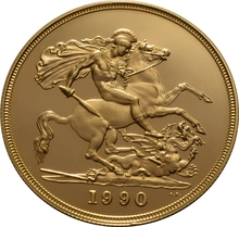 1990 Proof Sterline d'Oro - Cofanetto da 4 Monete