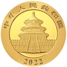 Panda Cinese 1g d'Oro 2022