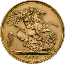 1958 Sterlina - Elisabetta II - Fiocco